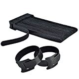 HMROPE 60PCS Fastening Cable Ties Reusable, Premium 6-Inch Adjustable Cord Ties, Microfiber Cloth Cable Management Straps Hook Loop Cord Organizer Wire Ties Reusable (Black Colors)