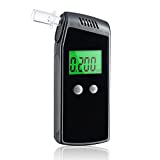 QTlier Portable Breathalyzer with LCD Digital Display for Personal, Professional-Grade Accuracy，Breath Alcohol Tester with USB Rechargeable（with10 mouthpieces）