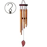 SuninYo Wind Chimes for Outside,Small Wind Chimes Outdoor Clearance,Memorial Wind Chimes with 8 Metal Tubes & Hook