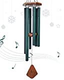 Howarmer Wind Chimes Outdoor Deep Tone, Wind Chimes for Outside, Memorial Wind Chimes with Hook as Gifts for Mother's Day/Housewarming/Christmas, Patio, Garden, Yard, Home Decor. Green