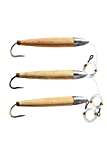 EatMyTackle Cedar Plug Saltwater Fishing Lure - Fully Rigged (6 inch, 3 Pack)