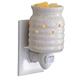 CANDLE WARMERS ETC Pluggable Fragrance Warmer- Decorative Plug-in for Warming Scented Candle Wax Melts and Tarts or Fragrance Oils, White Farmhouse