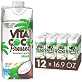 Vita Coco Organic Coconut Water, Pressed ™ | More 'Coconutty' Flavor | Natural Electrolytes | Vital Nutrients | 16.9 Fl Oz (Pack of 12)