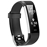 Kummel Fitness Tracker with Heart Rate Monitor, Waterproof Activity Tracker with Pedometer & Sleep Monitor, Calories, Step Tracking for Women Men (Black)