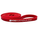 WOD Nation Pull Up Assistance Band - Best for Pullup Assist, Chin Ups, Resistance Bands Exercise, Stretch, Mobility Work & Serious Fitness - Good forCrossfit - 41 inch Straps - Single Red Band