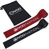 WOD Nation Muscle Floss Bands Recovery Band for Tack and Flossing Sore Muscles and Increasing Mobility : Stretch Band Includes Carrying Case (1 Black & 1 Red)
