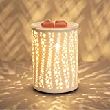 PALANCHY Wax Melt Warmer Ceramic Oil Burner Electric Candle Wax Warmer Burner Melter Fragrance Warmer for Home Office Bedroom Aromatherapy Gift& Décor 2 Bulbs Included