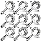 WUWEOT 9 Pack Cocktail Strainer, 4-Prong Stainless Steel Bar Strainer, 6 inches, Silver