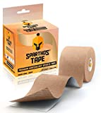 Sparthos Kinesiology Tape - Incredible Support for Pro Athletic Sports and Recovery - Free Kinesio Taping Guide! - Breast Waterproof Tex Rock Bra Gold Lift Tapes - Uncut (Beige)