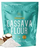 Cassava Flour, 2lb, Gluten Free Flour, Yuca Flour for Cassava Flour Tortillas, Casava Flour, Cassava powder for Cassava Cake, Paleo, All Natural, Non-GMO, Batch Tested, 2 Pounds, By PuroRaw.