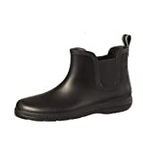 totes Men's Cirrus Ankle Rubber Rain Boot, Black, 10