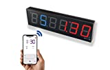 GymNext Flex Timer - Home Edition - Bluetooth App-Controlled LED Interval Timer with Medium 2.3” Digits for Crossfit, Tabata, HIIT, EMOM, MMA, Boxing, Interval Training, Circuit Training, and More