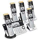 VTech IS8151-5 Super Long Range 5 Handset DECT 6.0 Cordless Phone for Home with Answering Machine, 2300 ft Range, Call Blocking, Bluetooth, Headset Jack, Power Backup, Intercom, Expandable to 12 HS