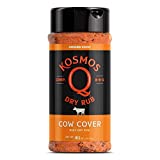 Kosmos Q Cow Cover BBQ Rub | Savory Blend | Great on Brisket, Steak, Ribs & Burgers | Best Barbecue Rub | Meat Seasoning & Spice Dry Rub | 10.5 oz Shaker Bottle
