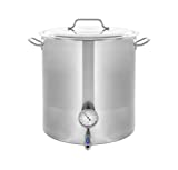 CONCORD Stainless Steel Home Brew Kettle Stock Pot (Weldless Fittings) (80 QT/ 20 Gal)