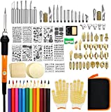 Wood Burning Kit, 110 Pieces Wood Burning Tool with Adjustable Temperature 200~420°C, Professional Pyrography Pen for Embossing Carving Soldering