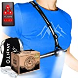 AVANTO PRO Chest Running Light for Runners and Joggers, Original, Adjustable Beam and Reflector, All in one Reflective Running Vest Gear, Safety Light, Headlamp Flashlights, USB LED Bicycle Light