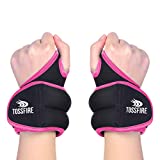 1 Pair Wrist Weights Set 4 lbs (2lbs Each) with Hole for Thumb and Thumb Lock Design for Man Women, Great for Running Weightlifting Training Gymnastic Aerobic Jogging