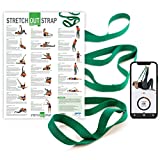 The Original Stretch Out Strap with Exercise Poster – Made in the USA by OPTP – Stretching Strap and Yoga Strap for Stretching, Physical Therapy Exercise and Flexibility