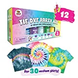 Tie Dye kit for Kids - 12 Large Bottles with Tie Dye Powder, Soda Ash, Gloves - Arts and Crafts for Boys and Girls 8-12, Adults (tyedyedye dye kit for Clothes, Clothing dye, Tye dye kit, tie dye kit)
