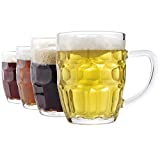 Dimple Stein Beer Mug - 20 OZ (4 Pack)