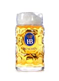 1 Liter HB'Hofbrauhaus Munchen' Dimpled Glass Beer Stein