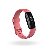 Fitbit Inspire 2 Health & Fitness Tracker with a Free 1-Year Fitbit Premium Trial, 24/7 Heart Rate, Black/Rose, One Size (S & L Bands Included)