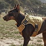 Lesure Tactical Dog Harness for Large Dogs No Pull - Heavy Duty Dog Vest Harness with Handle, Adjustable Escape Proof Pet Harness for Walking, Running, Traing, Hiking, Military Service Dog Harnesses