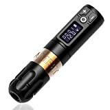 Ambition Soldier Rotary Battery Pen Tattoo Cartridge Machine with 1950mAh Wireless Power Japan Coreless Motor Digital LED Display Tattoo Equipment Supply for Professionals and Beginners Tattoo Artists