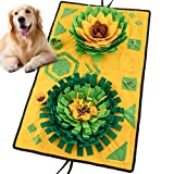 Large Pet Snuffle Mat for Dogs- 34.3' x 20.5' Polar Fleece Large Dog Snuffle Mat with BB Squeaker Ringing Paper- Enrichment Snuffle Mats to Encourage Natural Foraging Skill Stress Relief for Pet Dog