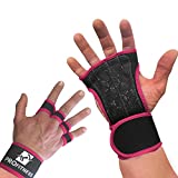 ProFitness Neoprene Workout Gloves with Silicone Non-Slip Grip – WODs, Weightlifting, Cross Training – Wrist Strap Support – Unisex for Men and Women (Pink, Medium)