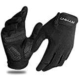 Full Fingers Workout Gloves for Women Men-Gym Gloves for Women Weight Lifting, Exercise Crossfit Gloves-Touch Screen-Extra Grip Foam-Padded-Anti-Slip for Fitness,Training,Cycling.Black-Small