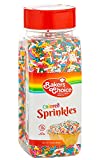 Bakers Choice Rainbow Sprinkles for Baking - Rainbow Jimmies Sprinkles for Ice Cream Toppings - Dairy Free, Kosher 10 Ounce