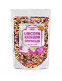 Unicorn Rainbow Sprinkles By Unpretentious Baker, 1.5 lbs., Rainbow Jimmies, Gluten-Free, Clear Resealable Bag
