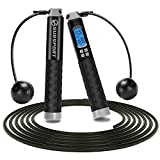 Jump Rope, SURSPORT Digital Jump Rope with Calorie Counter and Alarm Reminder, Weighted Jump Rope for Fitness, 2 in 1 Cordless Jumping Rope, Adjustable Tangle-Free Skipping Rope for Women, Men, Kids