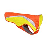 RUFFWEAR, Lumenglow High-Vis Dog Jacket, High-Visibility Protection for Day and Night, Blaze Orange, Medium