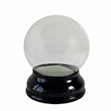 GECKODODO Clear DIY Empty Snow Globe kit Glass Water Globe Jar with Resin Base -3.9 Inch Diameter