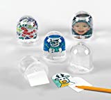 Baker Ross EX3944 Snow Globe Kits - Pack of 4, Perfect for Children to Create and Personalise, Ideal for Home Crafting, Craft Group Activities, Gifting, Assorted