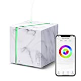 Smart WiFi Wireless Essential Oil Aromatherapy 200ml Ultrasonic Diffuser & Humidifier with Alexa & Google Home Phone App & Voice Control - Create Schedules - LED & Timer Settings