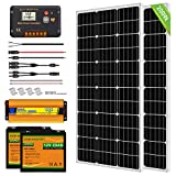 ECO-WORTHY 200 Watts Complete Solar Panel Kit for RV Off Grid Starter Kit with Battery and Inverter: 2pcs 100W 12V Solar Panel + 30A Charge Controller + 2pcs 20Ah Lithium Battery + 600W Solar Inverter