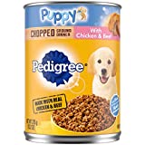 PEDIGREE Puppy Canned Wet Dog Food Chopped Ground Dinner with Chicken & Beef, (12) 13.2 oz. Cans