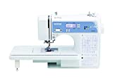 Brother XR9550 Sewing and Quilting Machine, Computerized, 165 Built-in Stitches, LCD Display, Wide Table, 8 Included Presser Feet, 20x12x17, White