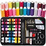 GOANDO Sewing Kit for Adults and Kids Beginners Sewing Supplies Filled Sewing Needle and Thread Kit Scissors Thimble and Clips Etc for Travel Family Everyday or Emergency and DIY Sewing Kits