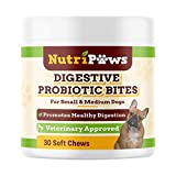 Dog Probiotics and Digestive Enzymes for Dog Digestive Support, Bad Breath & Dog Gas Relief – Pet Probiotics for Dogs Itchy Skin – Live Probiotic Chews for Dogs with Pork Liver & Fish Oil by NutriPaws