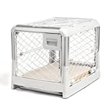 Diggs Revol Dog Crate (Collapsible Dog Crate, Portable Dog Crate, Travel Dog Crate, Dog Kennel) for Medium Dogs and Puppies, Ash
