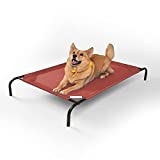 Coolaroo The Original Cooling Elevated Pet Bed, Raised Breathable Washable Indoor and Outdoor Pet Cot, Large, Terracotta