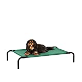 Amazon Basics Cooling Elevated Pet Bed, Small (36 x 22 x 7.5 Inches), Green
