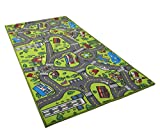 Kids Carpet Playmat Rug City Life Great for Playing with Cars and Toys - Play, Learn and Have Fun Safely - Kids Baby, Children Educational Road Traffic Play Mat, for Bedroom Play Room Game Safe Area