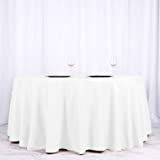 Efavormart 10PCS 120' Wholesale Round Tablecloth Polyester Round Table Linens for Wedding Party Banquet Restaurant - White