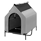 Fit Choice Elevated Dog House, More Than Basics Extra Large Dog House W/Strong Beam Support Up to 178 lbs, 600D PVC Large Dog House W/Textilene 2x1 Bed & 1x1 Window Extra Carrying Bag (XL)